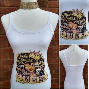 Queen T-Shirt | Women's Sleeveless Tank Top   | Hand-Made Sublimation Tee